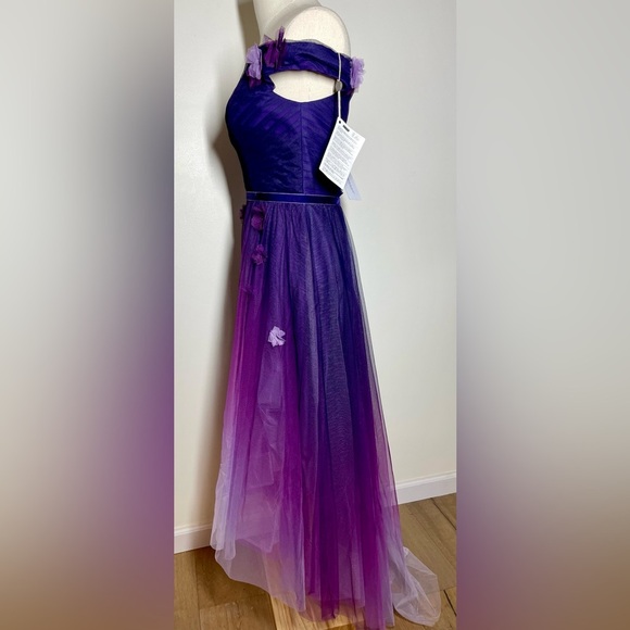 Marchesa Notte | Off The Shoulder High-Lo | Ombre Tulle Gown | Women’s 12 - Picture 6 of 10